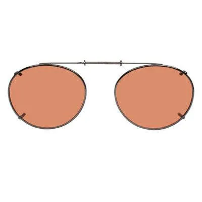 Oval Style, Polarized Clip On Sunglasses