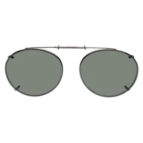 Oval Style, Polarized Clip On Sunglasses
