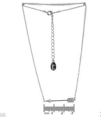 Pi Beta Phi Silver Arrow Charm Necklace, Nickel Free