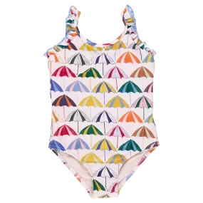 Pink Chicken Claire Suit in Multi Umbrellas (sizes 2-6)