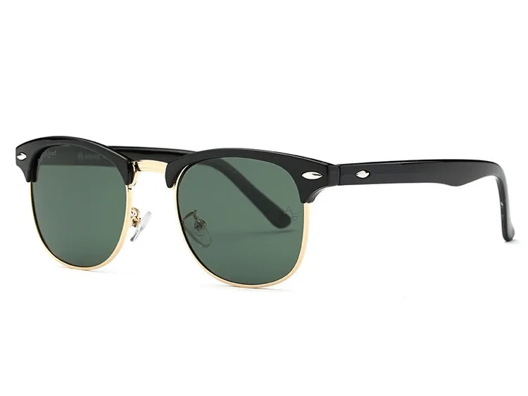 Polarized Sunglasses Men Retro Rivet High Quality Polaroid Lens Summer Style Brand Design Unisex Sun Glasses