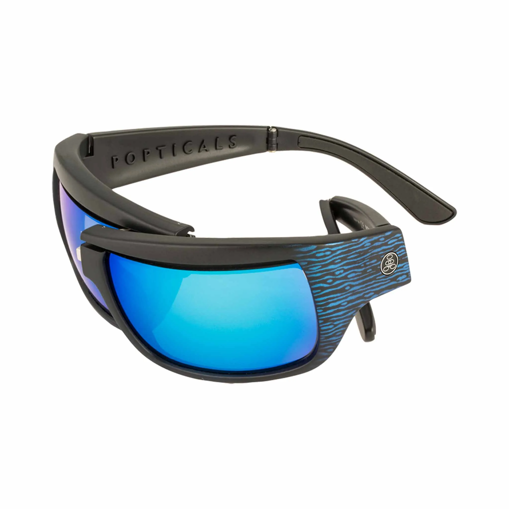 POPH2O | Polarized, Matte Blue/Black Wood, Blue Mirror