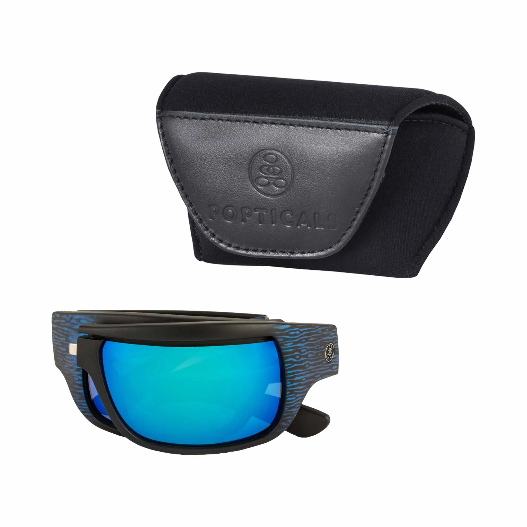 POPH2O | Polarized, Matte Blue/Black Wood, Blue Mirror