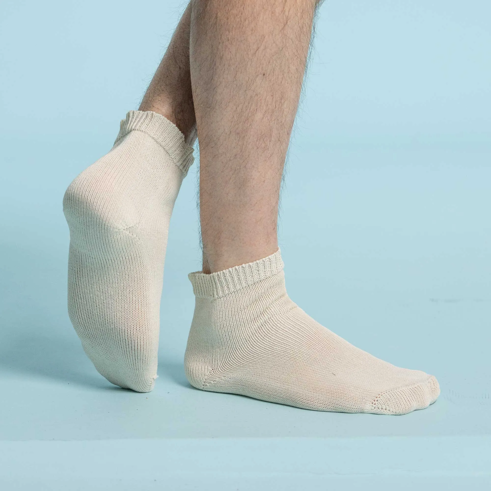 PUREMEADOW Elastic-free 100% Organic Cotton Socks (No Latex, No Polyester, No Polyamide, No nylon, No Synthetics) (100% Biodegradable)