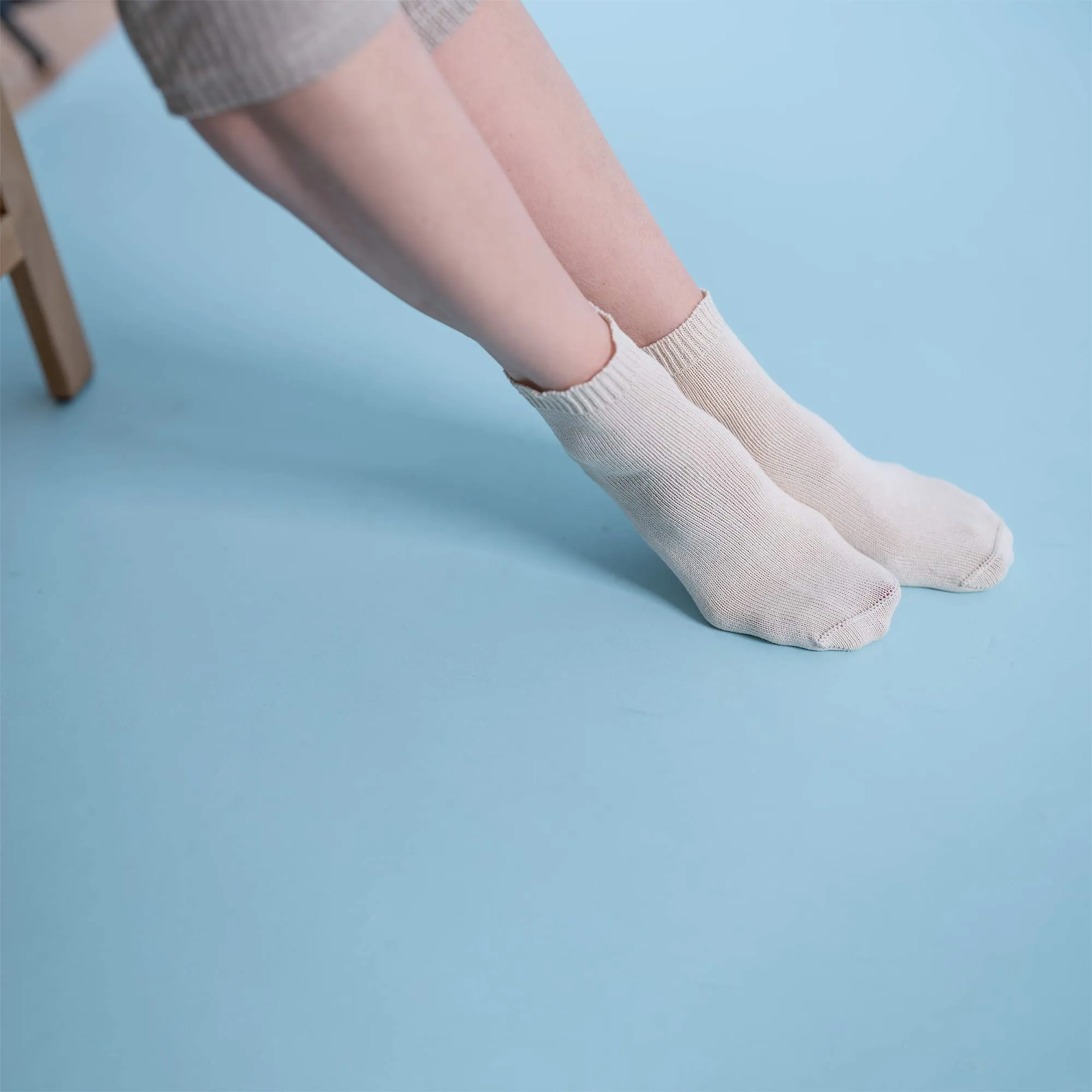 PUREMEADOW Elastic-free 100% Organic Cotton Socks (No Latex, No Polyester, No Polyamide, No nylon, No Synthetics) (100% Biodegradable)