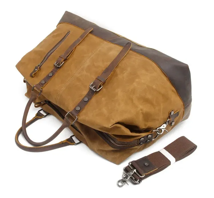 RECON GS2S Weekender waxed canvas/leather Large military style duffle bag