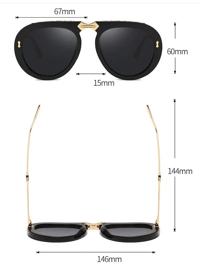 Retro Diamond Luxury Sunglasses