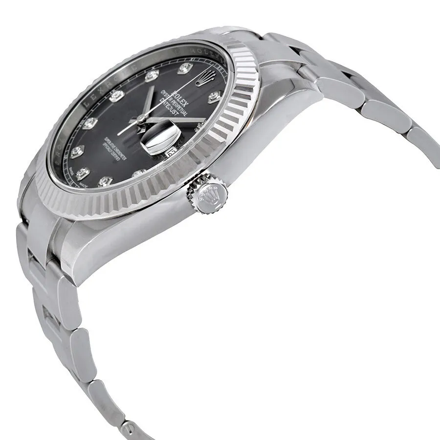 Rolex Datejust 41 Rhodium Diamond Dial Automatic Men's Watch 126334RDO