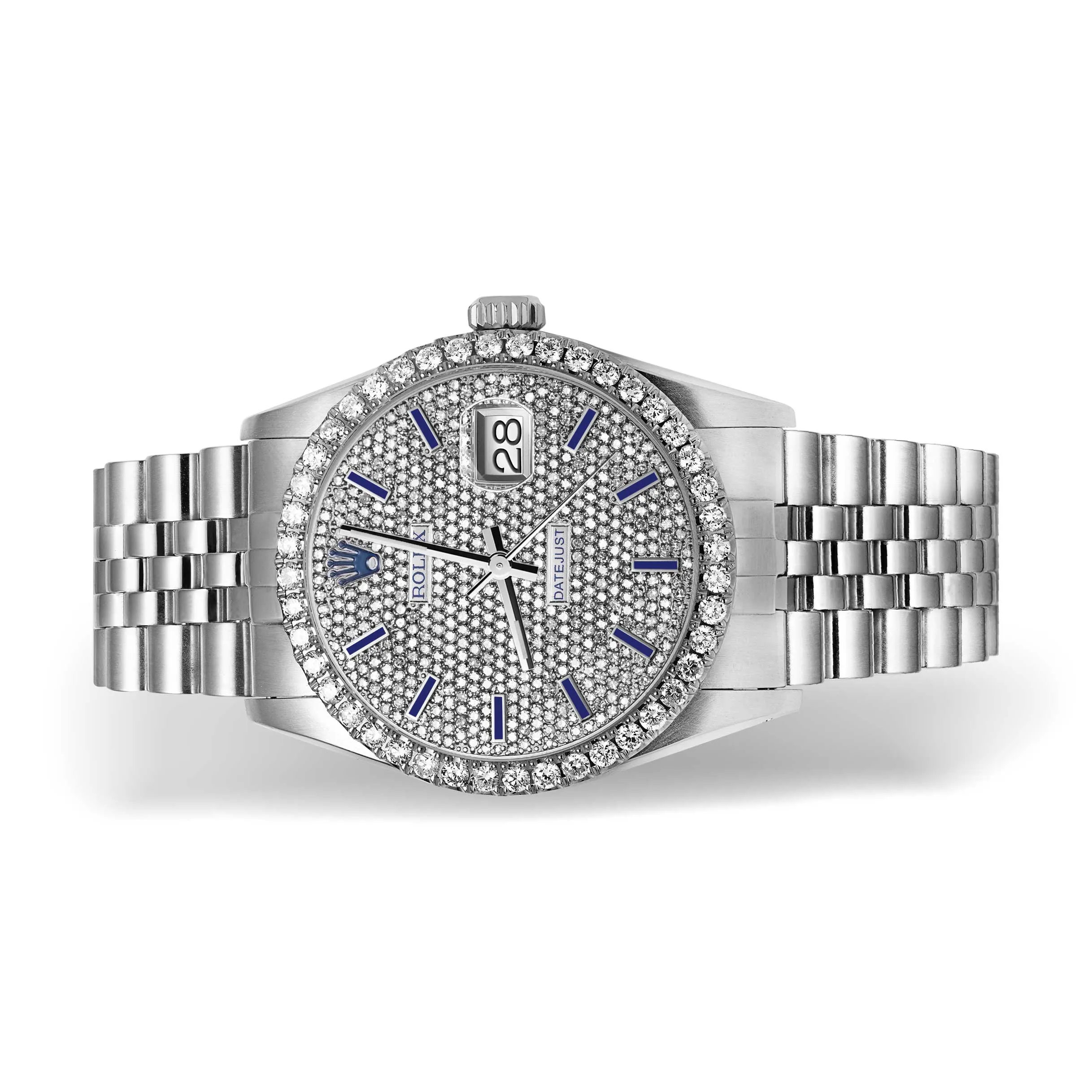 Rolex Datejust Diamond Bezel Watch 36mm Blue Dial | 3.65ct