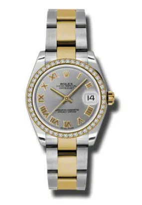 Rolex Datejust Lady 31 Grey Dial Stainless Steel and 18K Yellow Gold Oyster Bracelet Automatic Watch 178383GRO