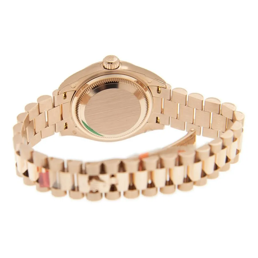 Rolex Lady Datejust Chocolate Diamond Dial Automatic 18 Carat Rose Gold President Watch 279175CHDP