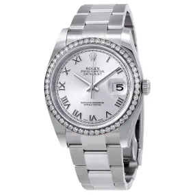 Rolex Oyster Perpetual Datejust 36 Silver Dial Stainless Steel Bracelet Automatic Ladies Watch 116244SRO