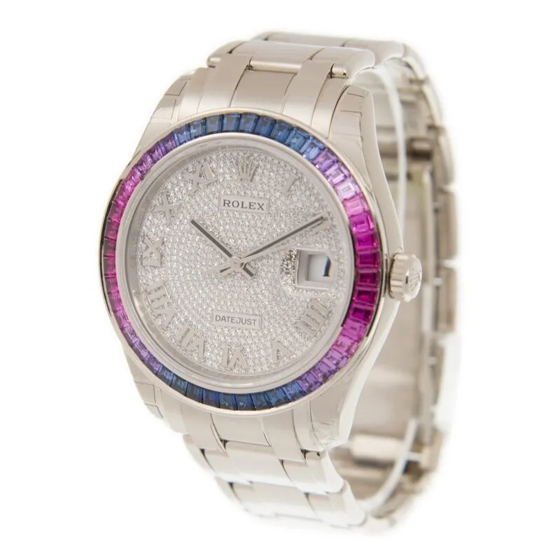 Rolex Pearlmaster 39 Automatic Chronometer Diamond Unisex Watch 86349 SAFUBL