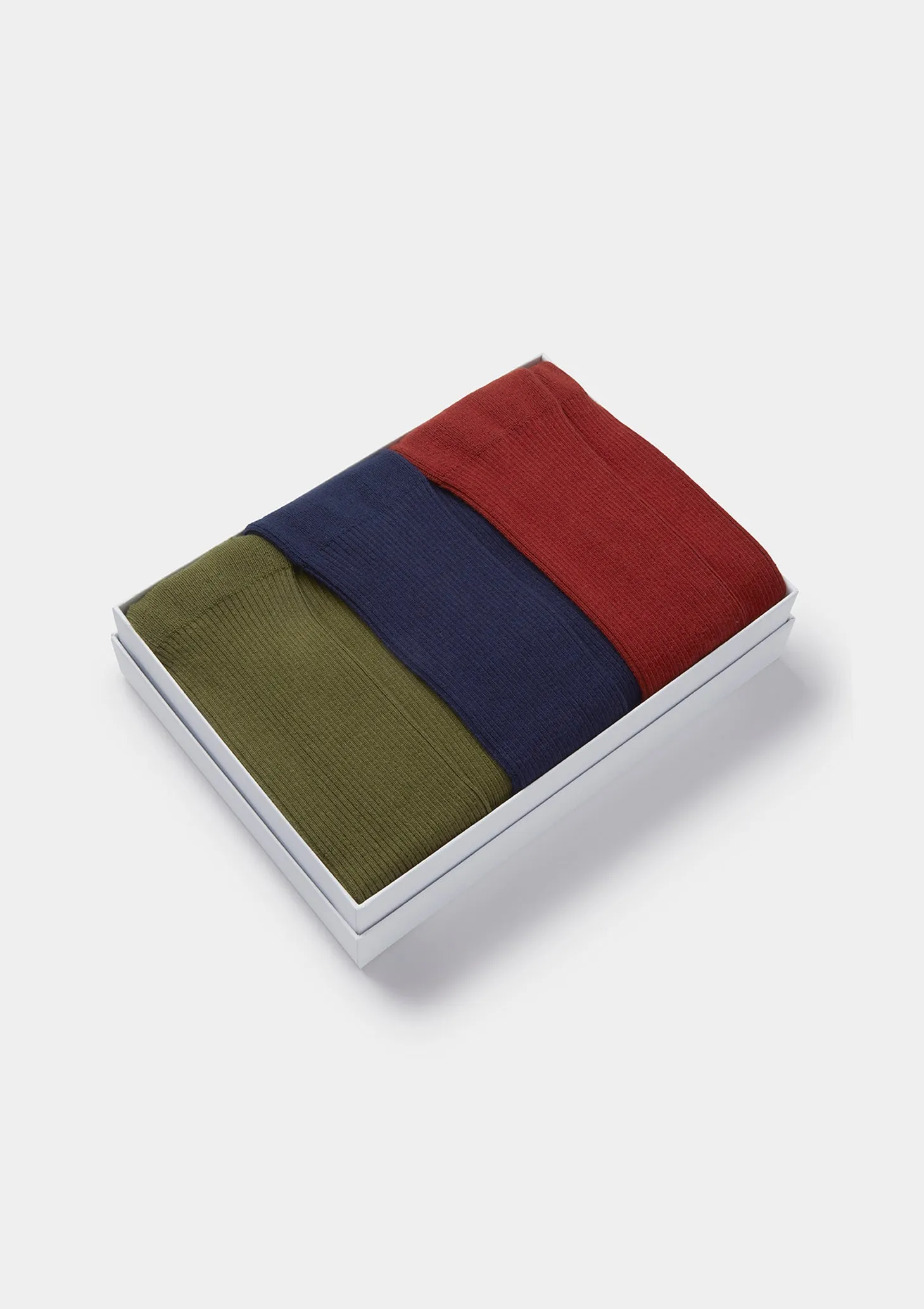 Rust Cotton Ribbed Socks