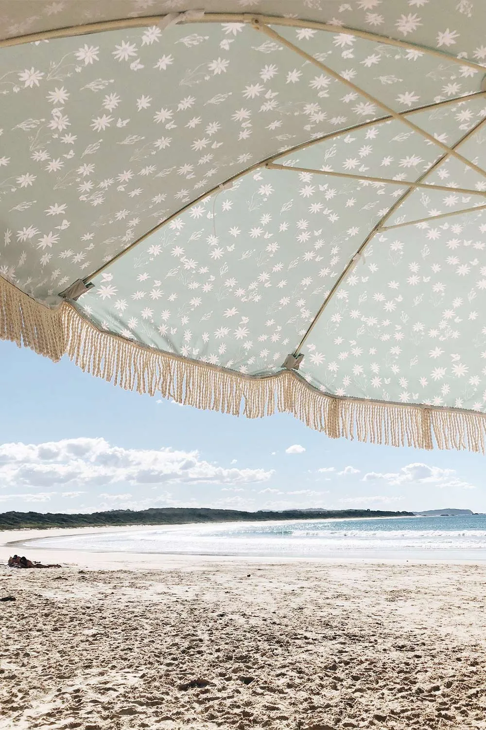 Salty Shadows Umbrella Wooden - Flannel Flower Ash