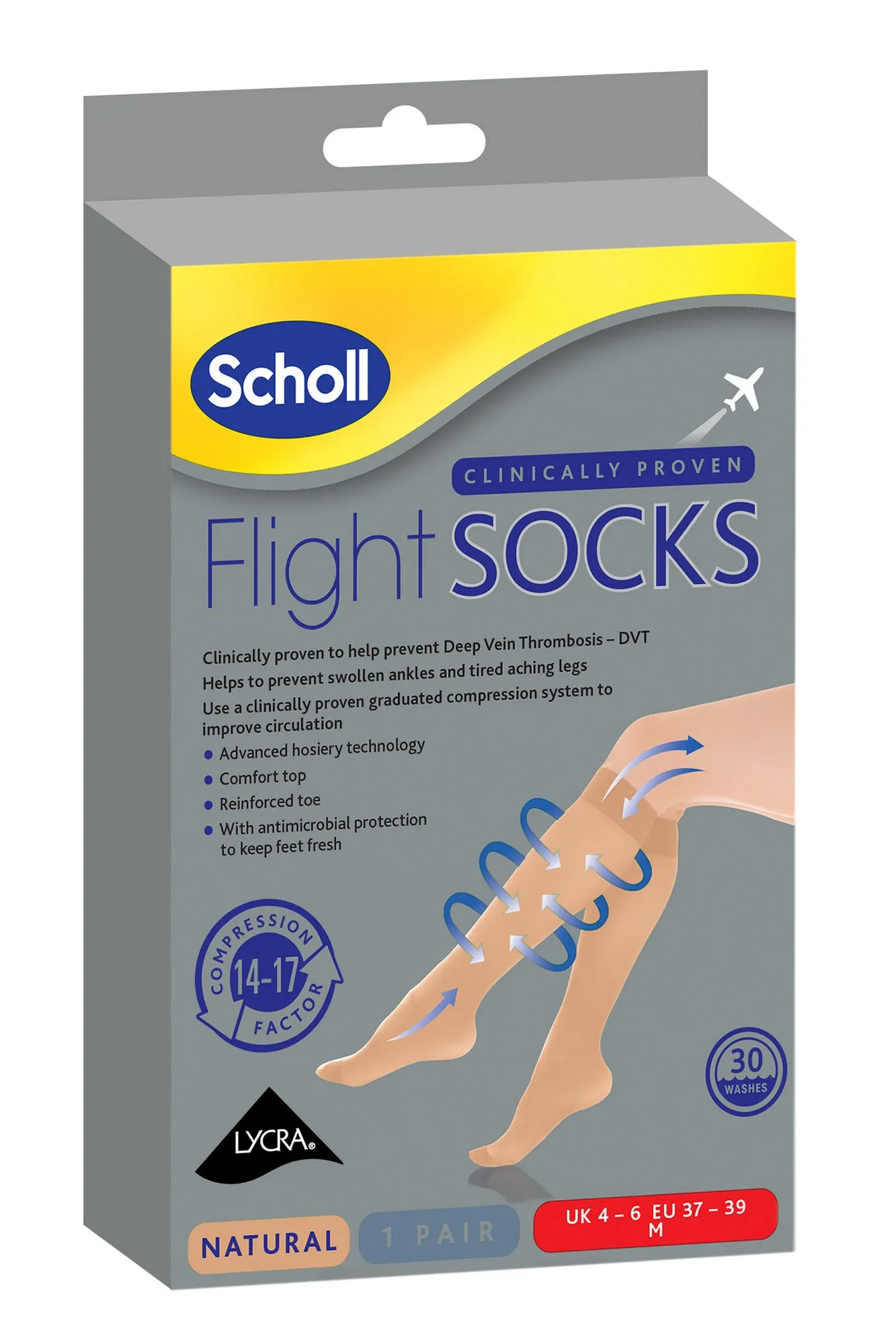 SCHOLL FLIGHT SOCKS COTTON FEEL