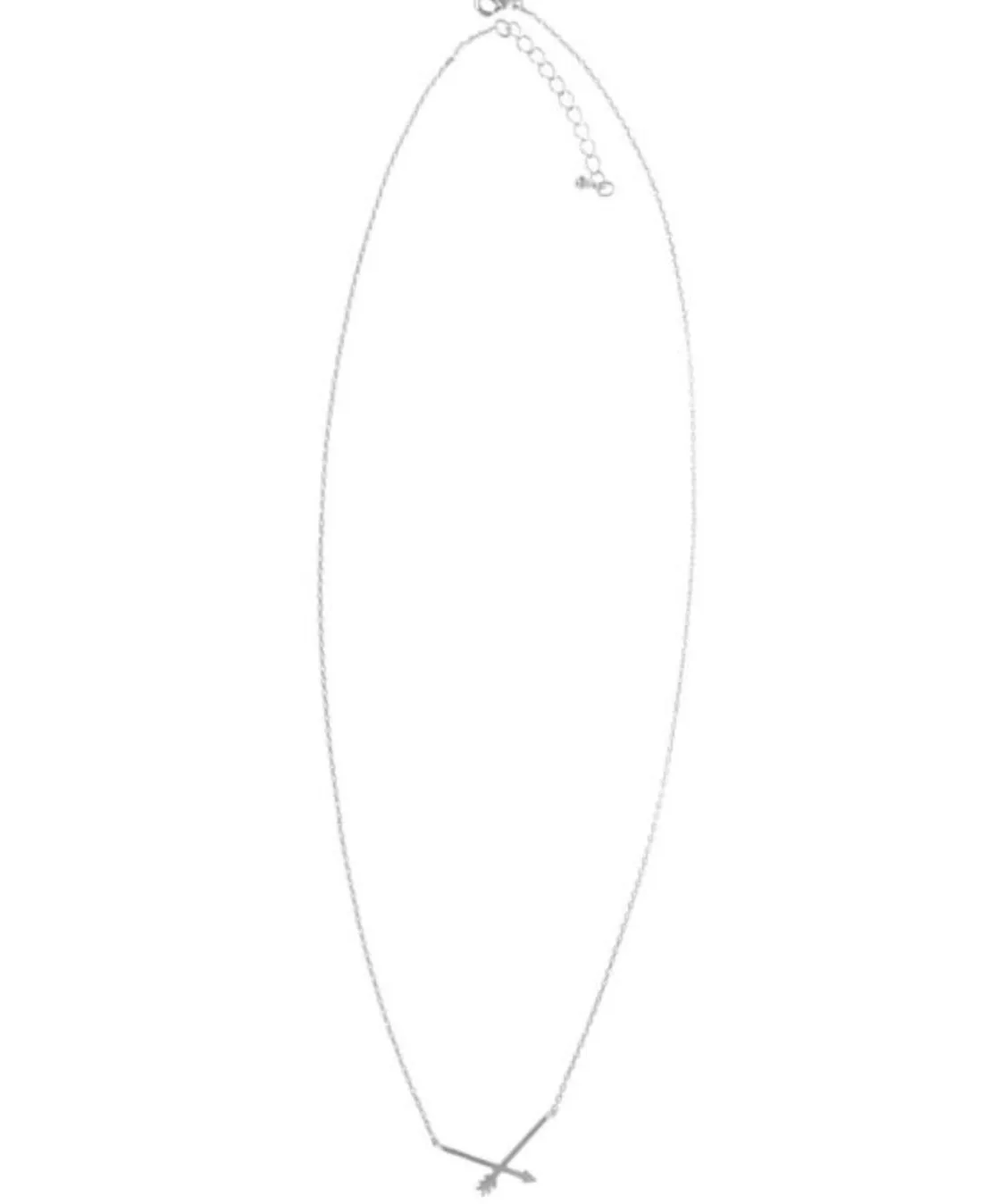 Scratch Cross Arrow Necklace