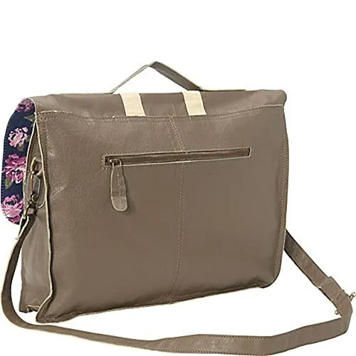 Sharo Leather Bags Woman'S Computer Brief And Messenger Bag (Taupe)