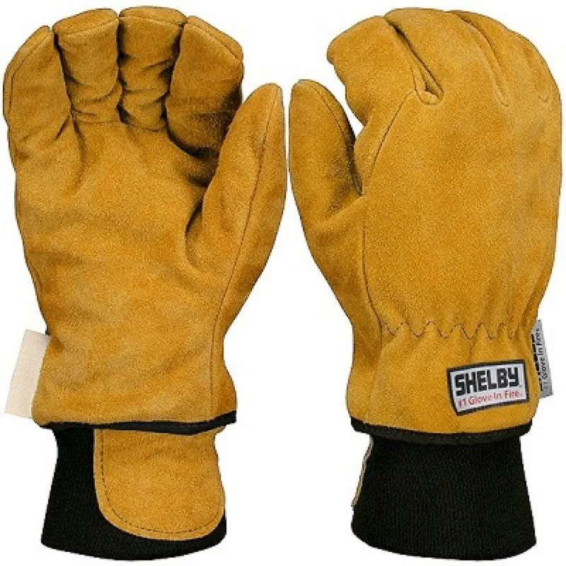 Shelby Specialty Gloves New Big Jake 5281 Cow,Elk, CTFT, NFPA Glove, Gold/Black, 1 Pair