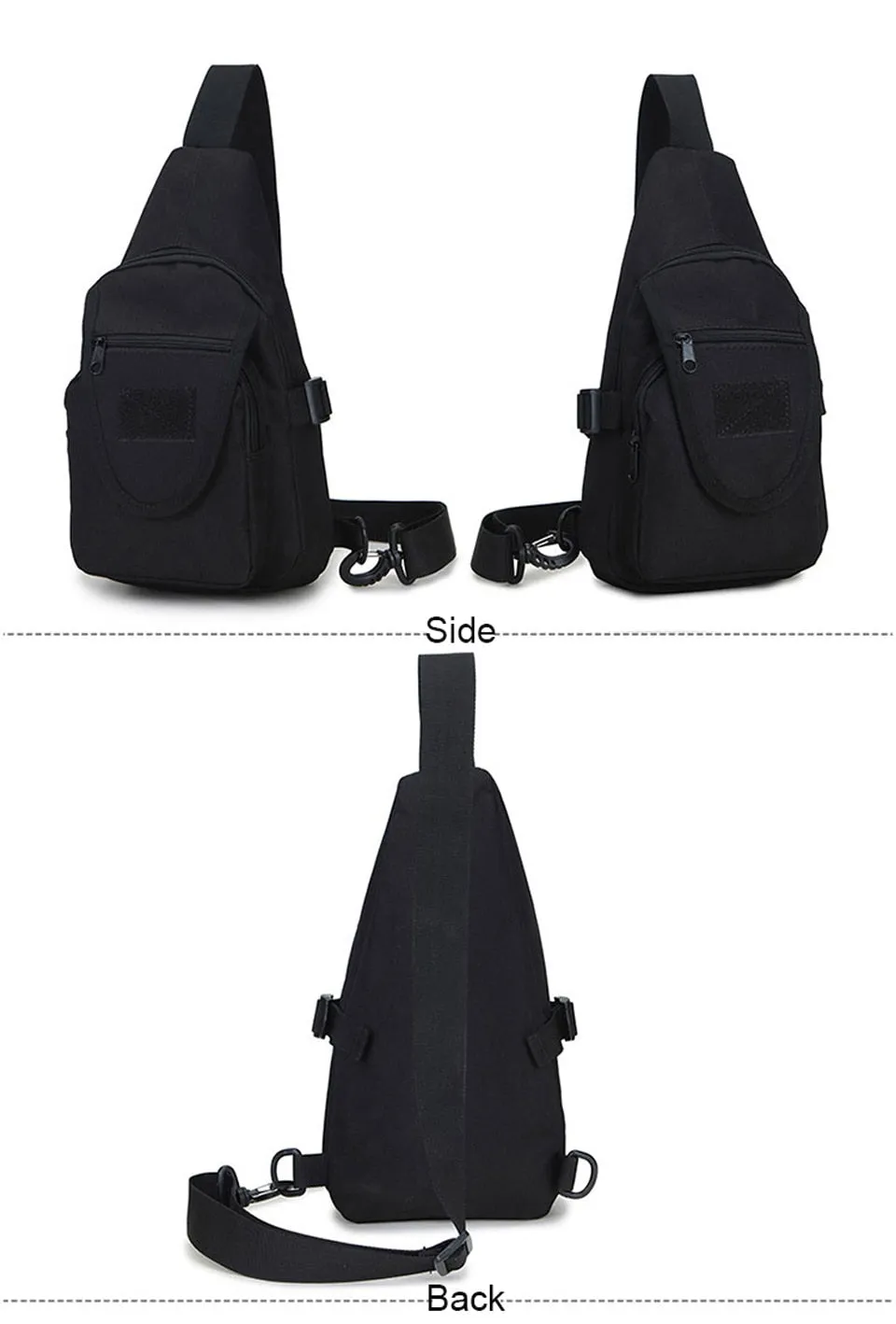 Sidiou Group Men  Nylon Military Travel Riding Shoulder Messenger Pack Sling Chest Waterproof Bag