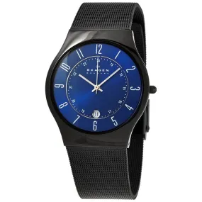 Skagen Titanium Quartz Blue Dial Men's Watch 233XLTMN