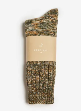 Socks | Melange Cotton | Green