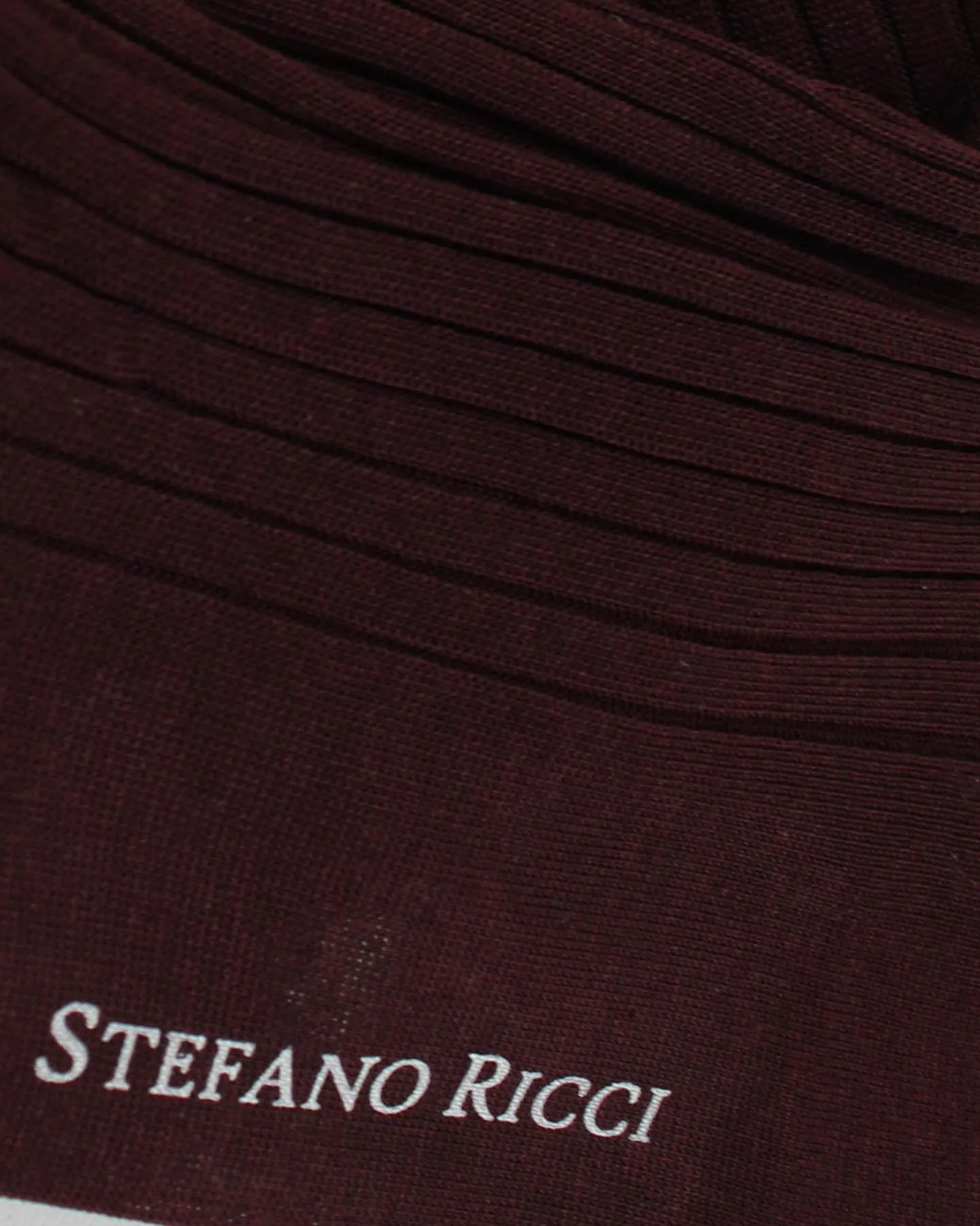 Stefano Ricci Socks Bordeaux Ribbed Solid - US 12/ EUR 46 SALE