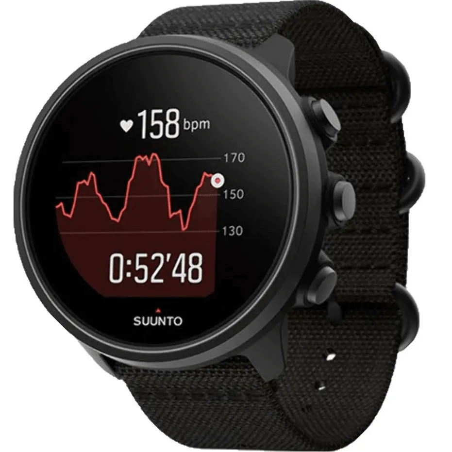 Suunto 9 Baro Smart Watch Heart Rate/GPS/1.3"LED Display Charcoal Black Titanium