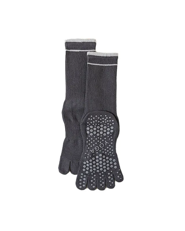 Sweetnana Women's Toe Socks Cotton Athletic Yoga Socks, Five Finger Crew Socks Toe Separated Socks.