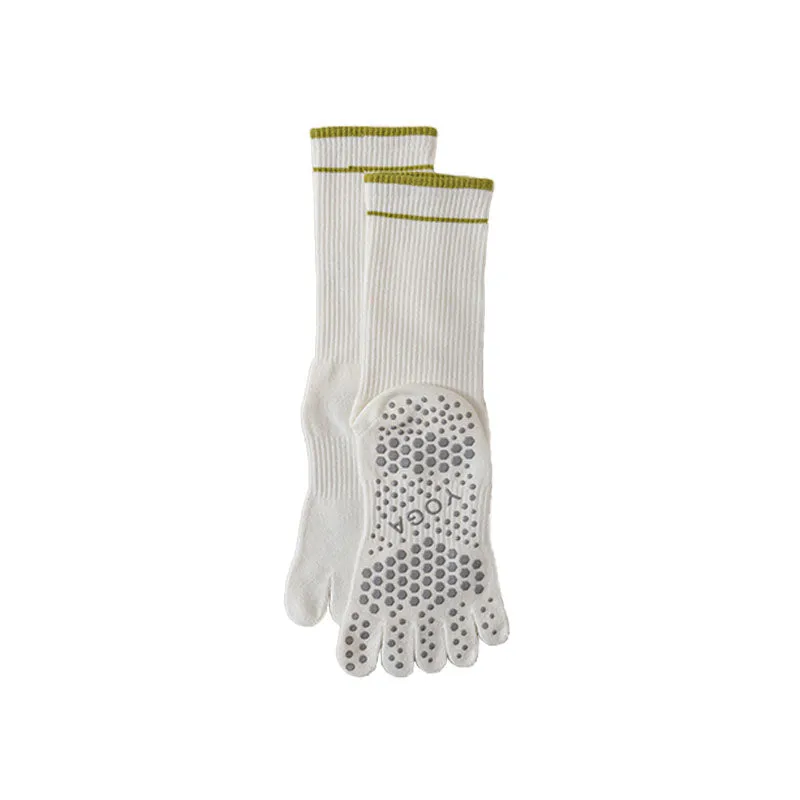 Sweetnana Women's Toe Socks Cotton Athletic Yoga Socks, Five Finger Crew Socks Toe Separated Socks.