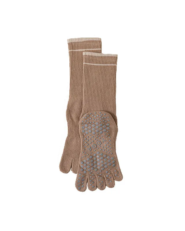 Sweetnana Women's Toe Socks Cotton Athletic Yoga Socks, Five Finger Crew Socks Toe Separated Socks.