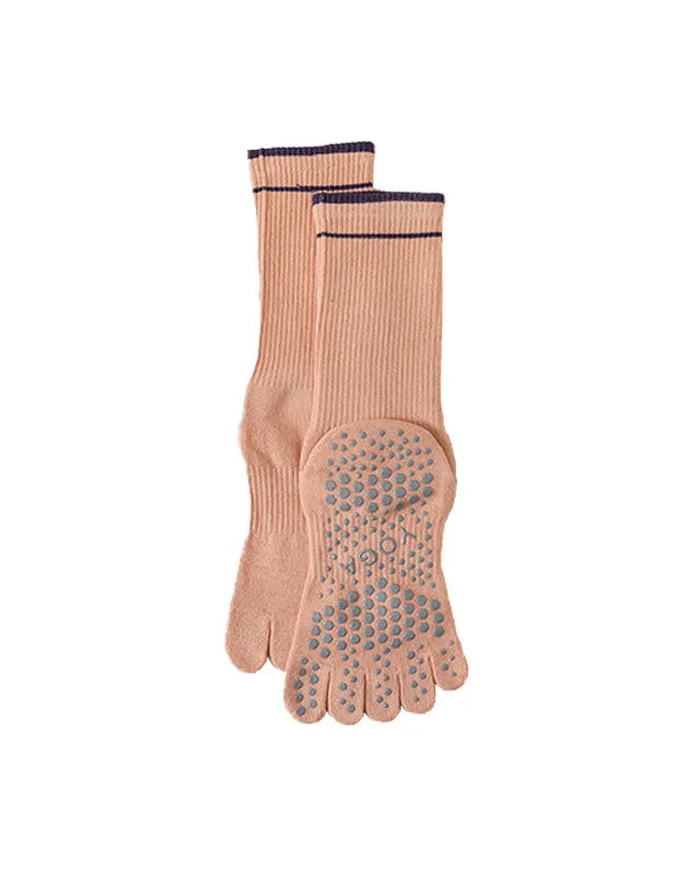 Sweetnana Women's Toe Socks Cotton Athletic Yoga Socks, Five Finger Crew Socks Toe Separated Socks.