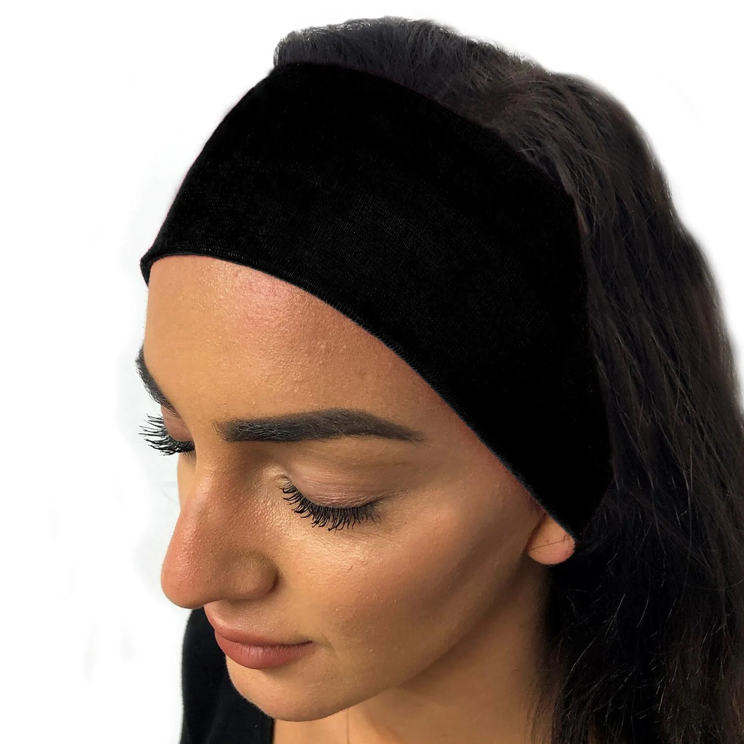Terry Cotton Headbands, White