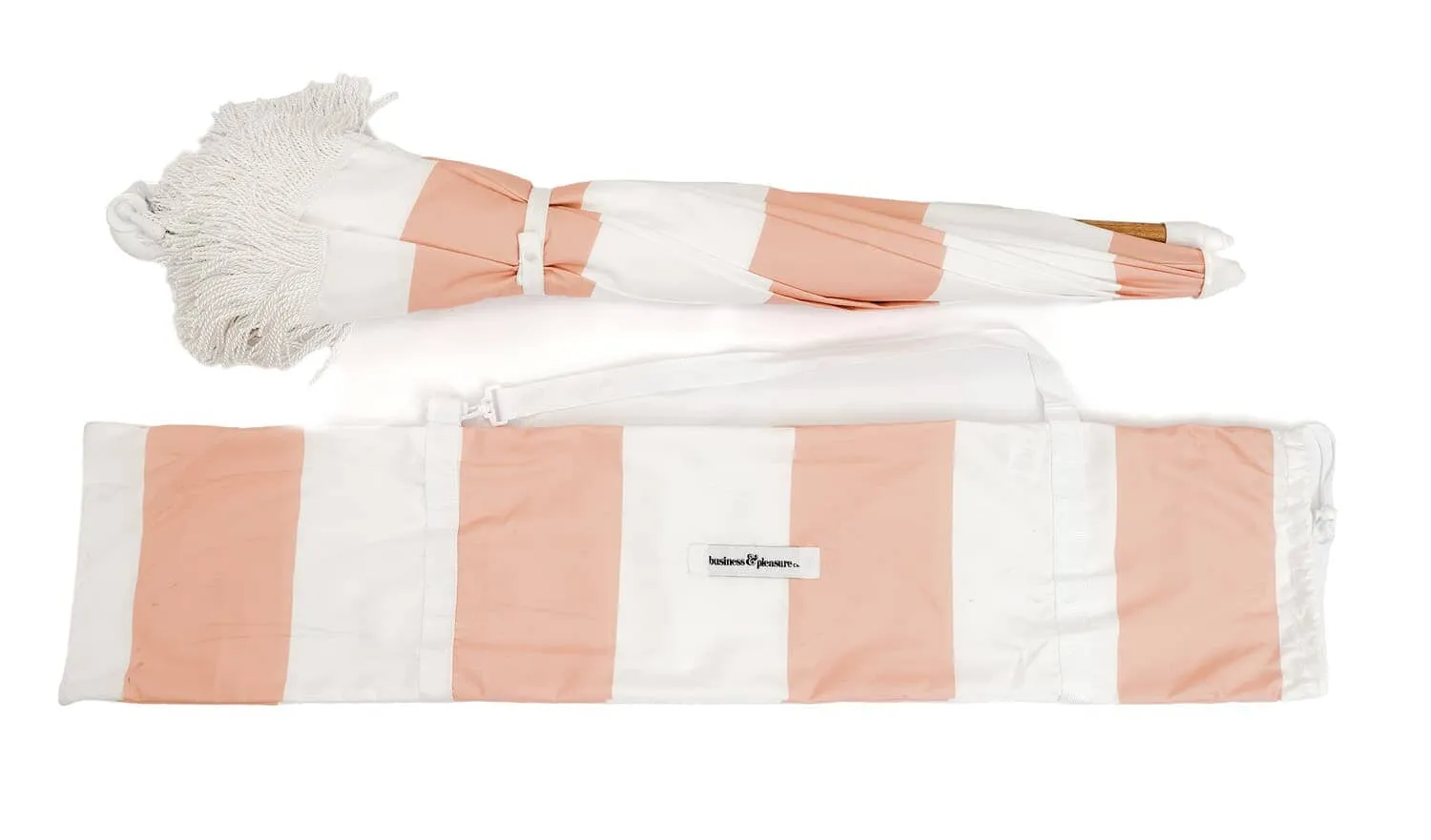 The Holiday Beach Umbrella - Pink Capri Stripe