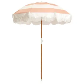The Holiday Beach Umbrella - Pink Capri Stripe