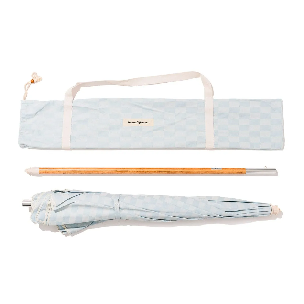 The Rio Umbrella - Vintage Blue Checker