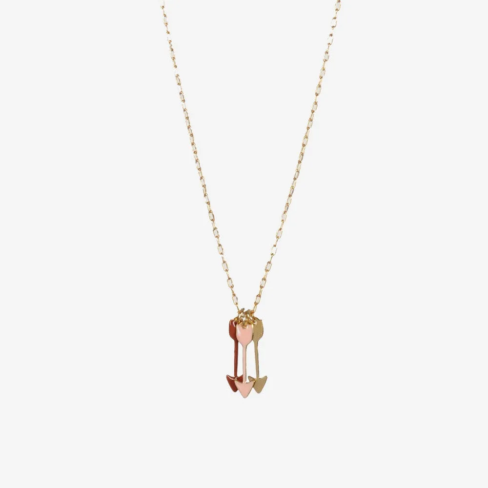 Titlee Arrow Necklace - Peach/Caramel