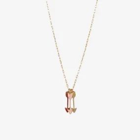 Titlee Arrow Necklace - Peach/Caramel