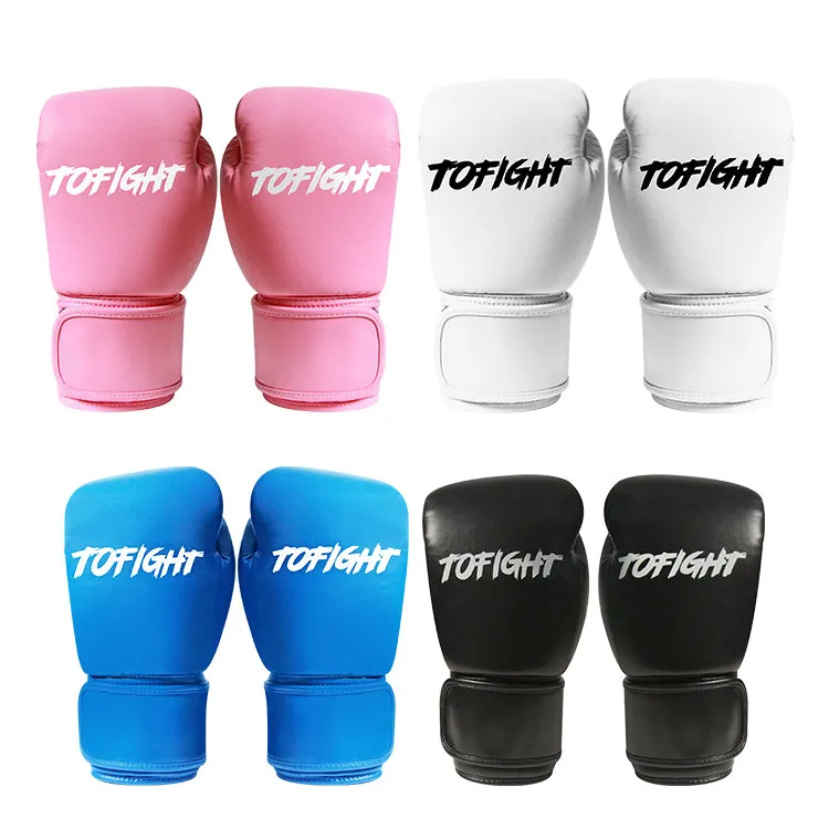TOFIGHT SPARTA WARRIOR MUAY THAI BOXING SPARRING GLOVES VELCRO CLOSURE 10-12 oz 4 Colours