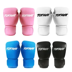 TOFIGHT SPARTA WARRIOR MUAY THAI BOXING SPARRING GLOVES VELCRO CLOSURE 10-12 oz 4 Colours