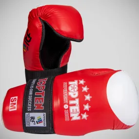 Top Ten Open Hand Superfighat ITF Gloves Red