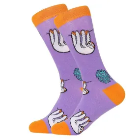 Unisex Crew Cartoon Cotton Socks Happy Funny Socks Fruits and Cute Animals