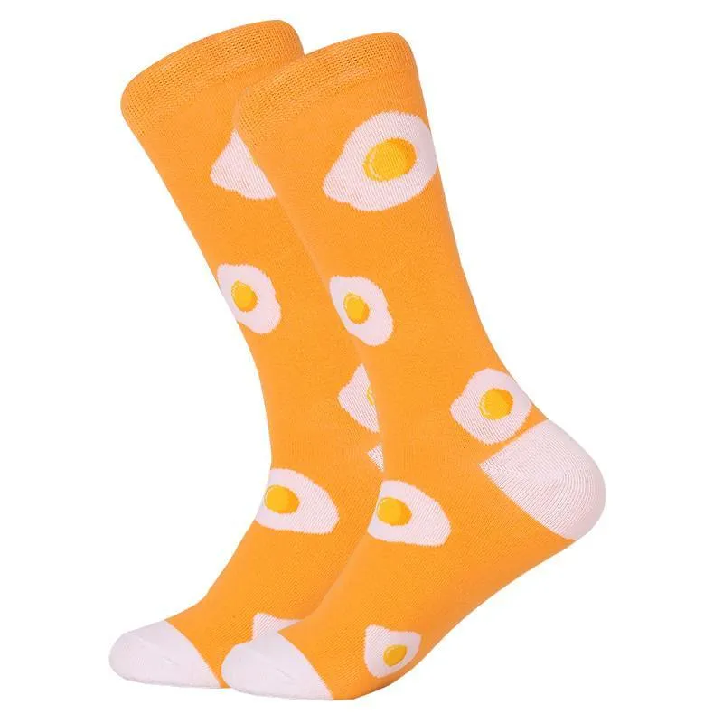 Unisex Crew Cartoon Cotton Socks Happy Funny Socks Fruits and Cute Animals