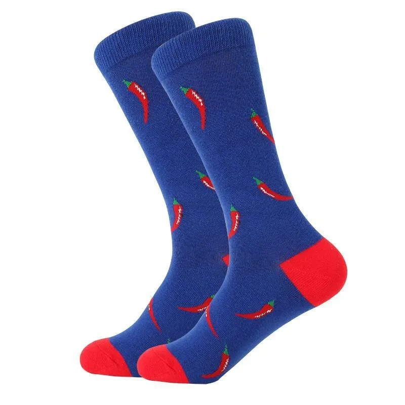 Unisex Crew Cartoon Cotton Socks Happy Funny Socks Fruits and Cute Animals