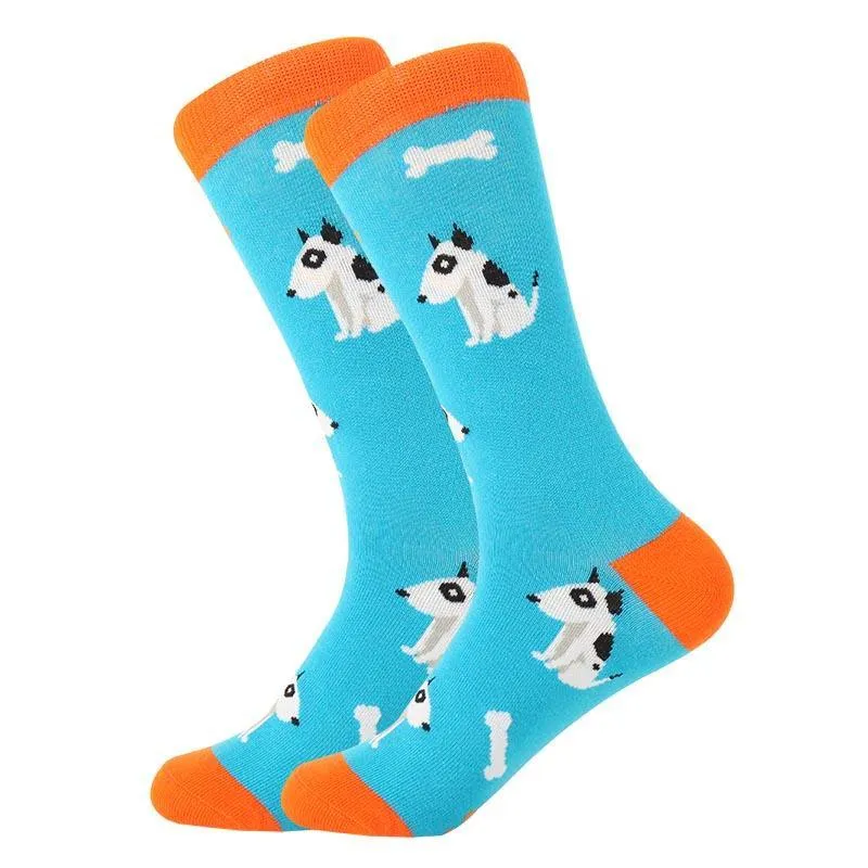 Unisex Crew Cartoon Cotton Socks Happy Funny Socks Fruits and Cute Animals