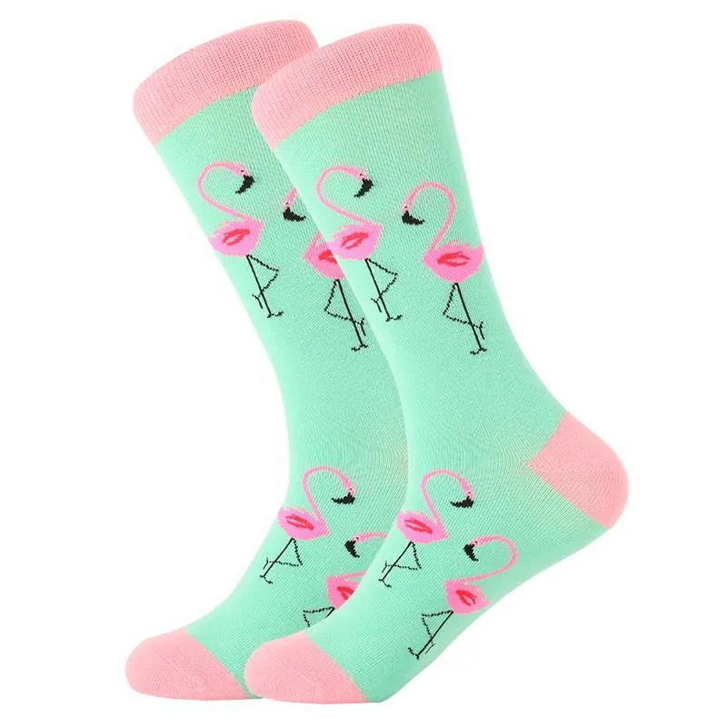 Unisex Crew Cartoon Cotton Socks Happy Funny Socks Fruits and Cute Animals