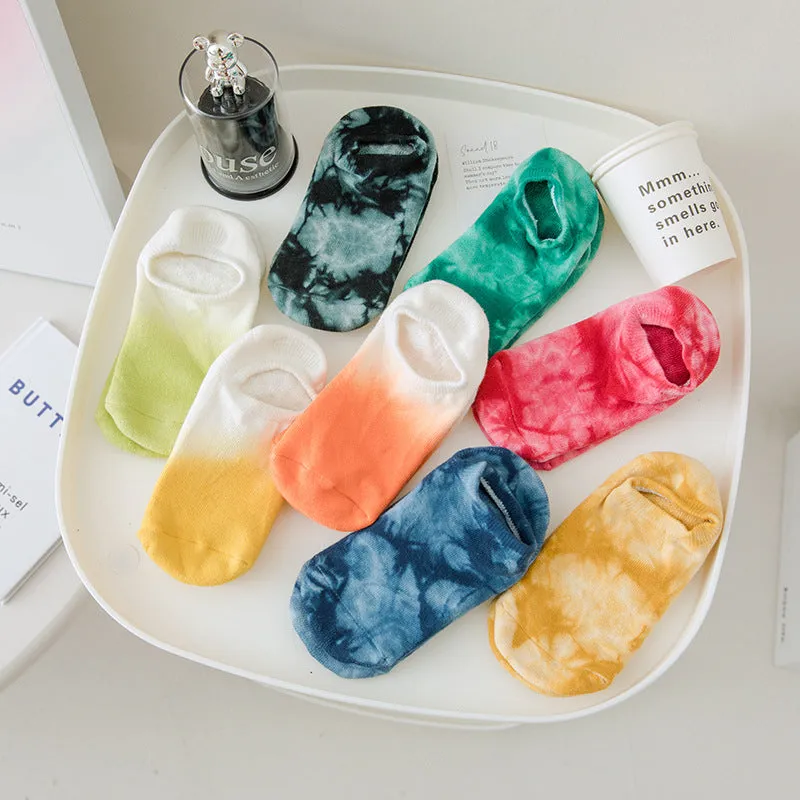 Unisex Gradient Color Invisible Boat Socks