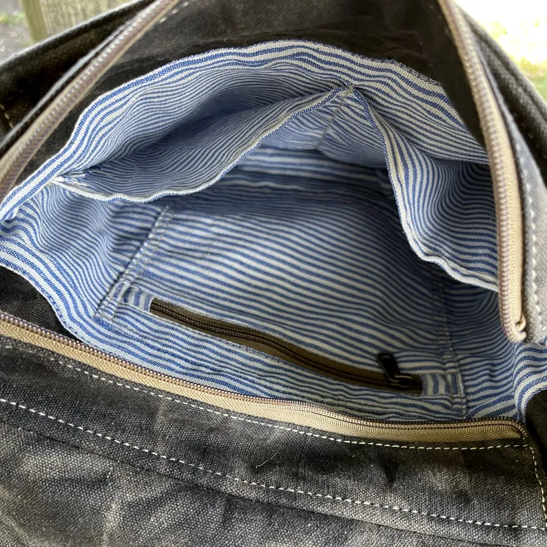 Urban Style Upcycled Denim Crossbody Bag