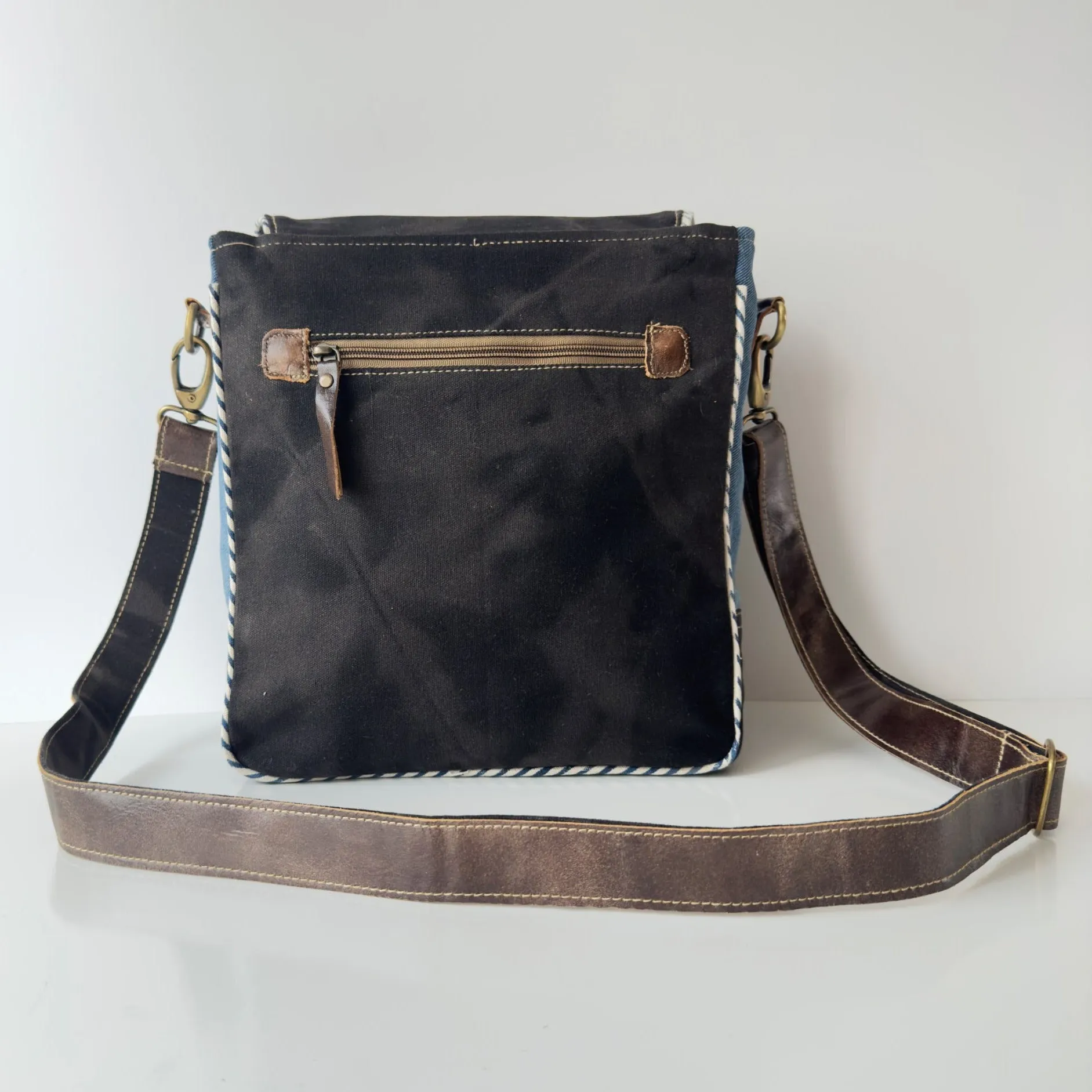 Urban Style Upcycled Denim Crossbody Bag