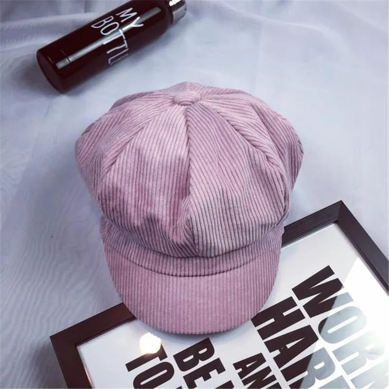 Vintage Newsboy Cap Beret Painter Winter Hats for Women